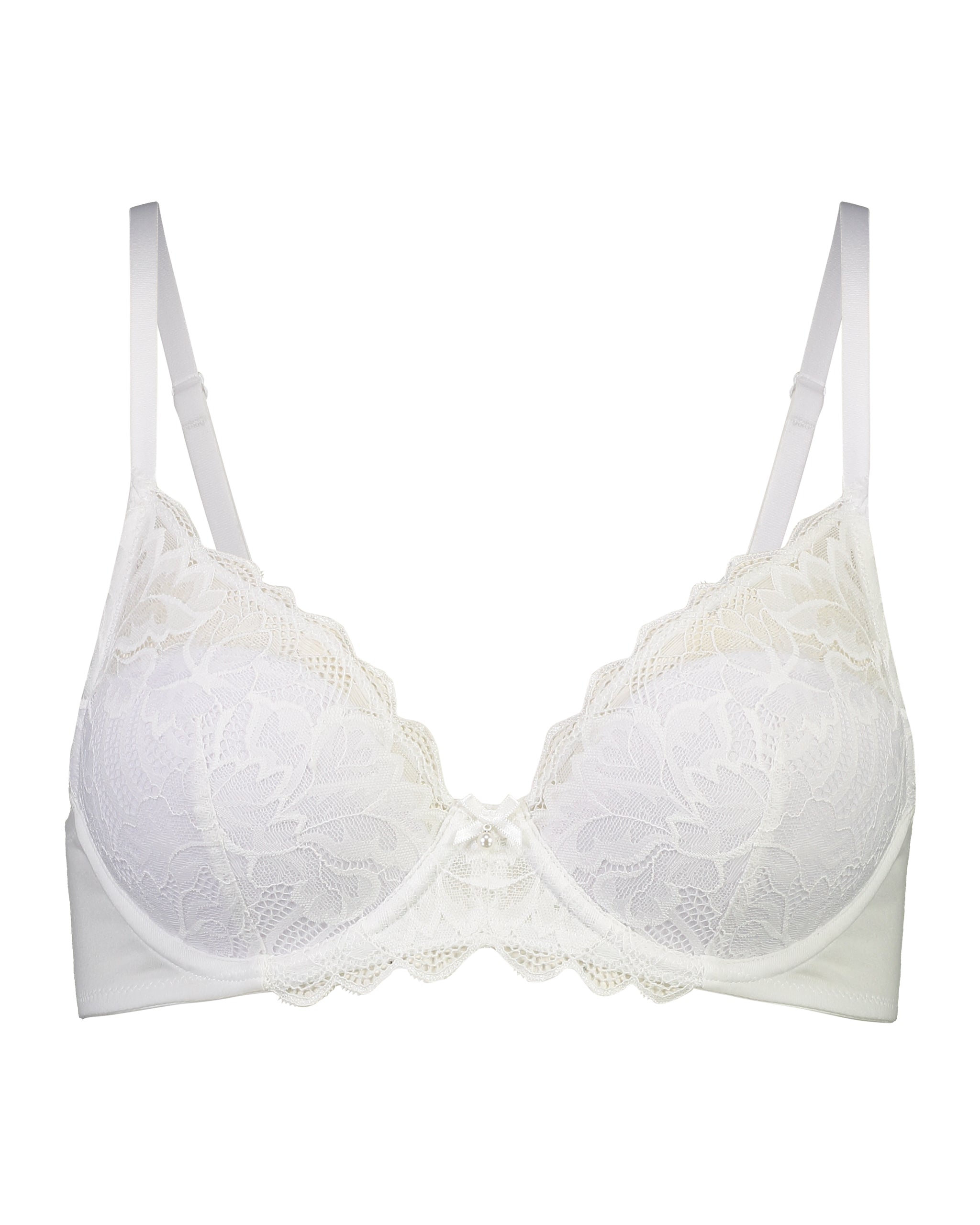Cathalem Longline Full Coverage Bra with Back and Side Support Bras for  Women Push Up(White,38)