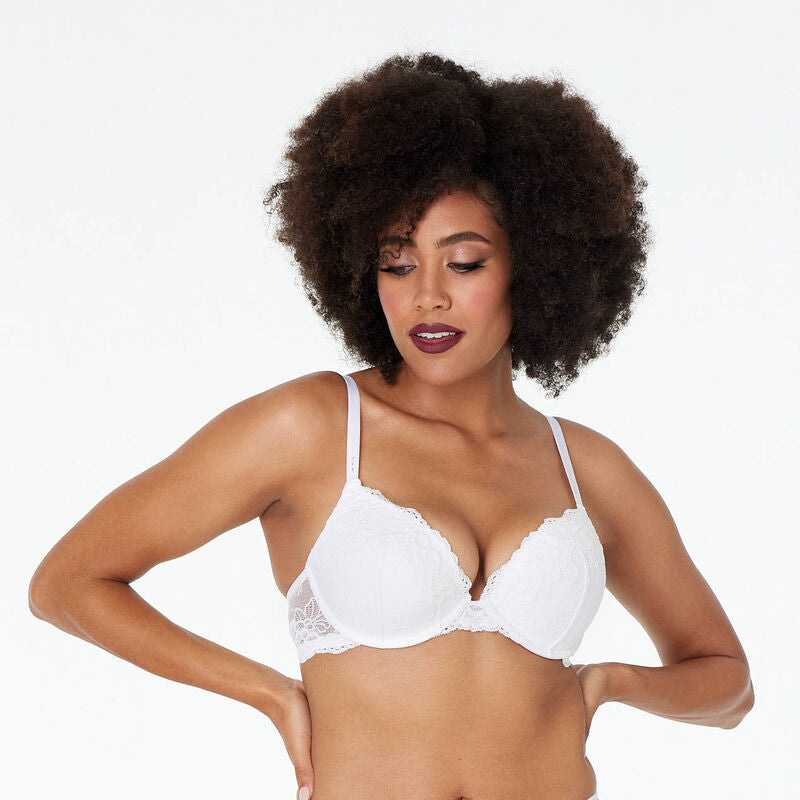 Buy White Push Up Pad Plunge Triple Boost Front Fastening Lace Bra from  Next Netherlands
